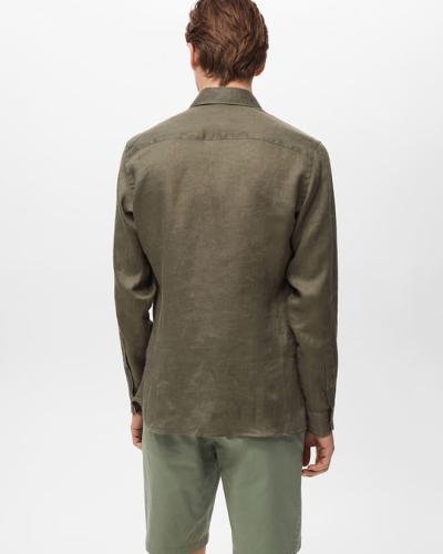 High neck midi wool coat
